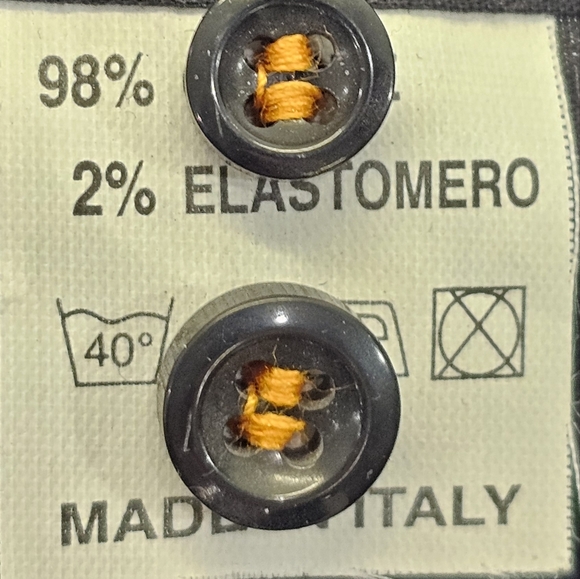 Women's 44 Marcello Italy Black Cotton blend collared dress shirt blouse top - Picture 10 of 10